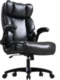 Big and Tall Office Chair 500lbs Wide Seat Executive Chair High-Back Office Foot Rest, Ergonomic Lumbar Support Computer Gaming Chairs for Heavy People(Beige)