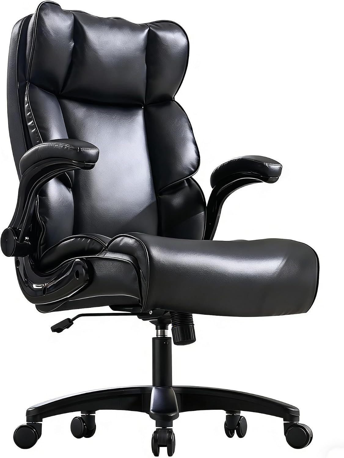 Big and Tall Office Chair 500lbs Wide Seat Executive Chair High-Back Office Foot Rest, Ergonomic Lumbar Support Computer Gaming Chairs for Heavy People(Beige)