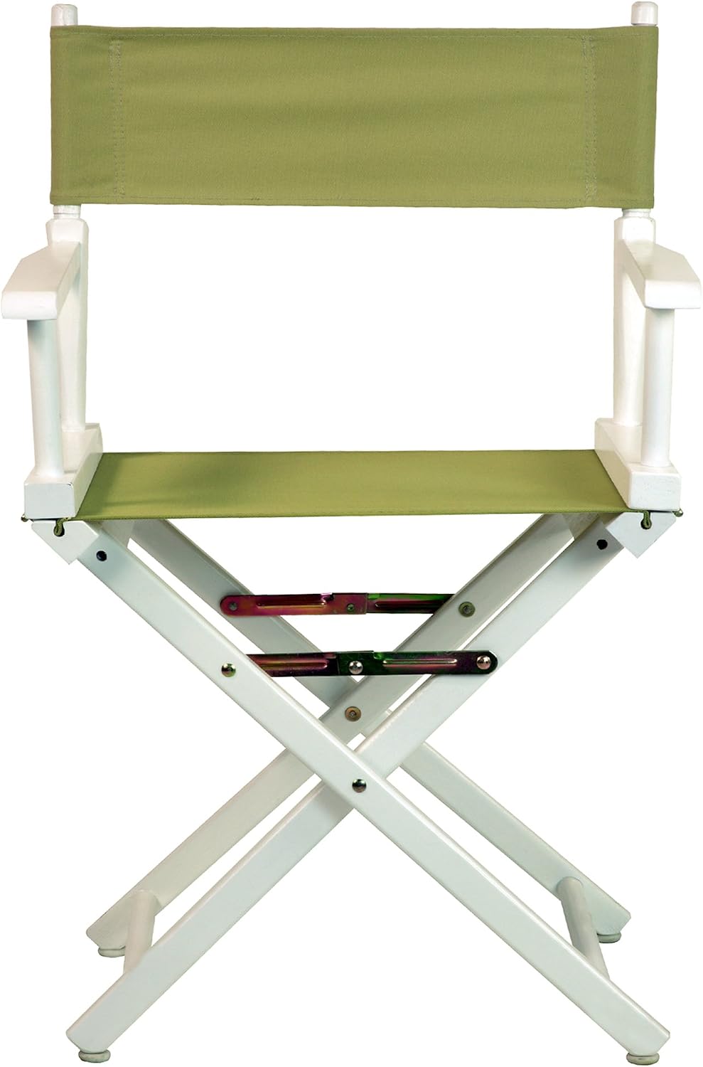 Casual Home 18" Director's Chair White Frame with Olive Canvas