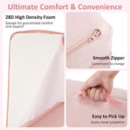 INFANS Modular Kids Play Couch, Toddler Sectional Fort Building Sofa for Playroom, Bedroom, Convertible Soft Foam Furniture Playset and Floor Cushion for Boys and Girls (Pink)