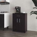 23.6" D*15.9" W*33.5" H Freestanding Kitchen Pantry with Dawer & Shelf, Double Door, Rectangular Storage Cabinet, Traditional, for Living Room, Dining Room, Wenge