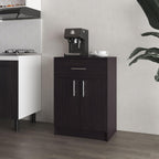 23.6" D*15.9" W*33.5" H Freestanding Kitchen Pantry with Dawer & Shelf, Double Door, Rectangular Storage Cabinet, Traditional, for Living Room, Dining Room, Wenge