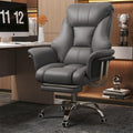 Big and Tall Office Chair 550 lbs Extra Wide Leather Executive Chair with Retractable Footrest, Heavy-Duty Ergonomic Chair, Adjustable Height Computer Gaming Chairs