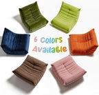 Trenda Bean Bag Chair for Adults, High-Density Foam, Dutch Velvet, Green | Togo chair with dual-layer foam, providing body-contouring support for reading, gaming, reclining and everyday lounging