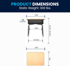 Flash Furniture Billie Open Front Student Desk for Classrooms or Remote Learning, Height Adjustable School Desk with Metal Book Box, Natural/Black