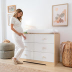 White Baby Dresser for Nursery Bedroom, 6 Drawer Organizer for Closet