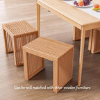 APRTAT Bamboo Dining Bench Indoor Small Bench Entryway Shoe Rack Bench,Outdoor Modern Wood Benches 17 Inch for Living Room Hallway Bedroom Bathroom Nature Small