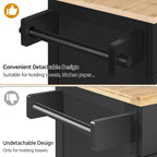 Yaheetech Kitchen Cart with Drawer, Kitchen Island on Wheels with Storage Rack & Cabinets, Microwave Cart for Kitchen with Storage, Rolling Coffee Cart Station, Black