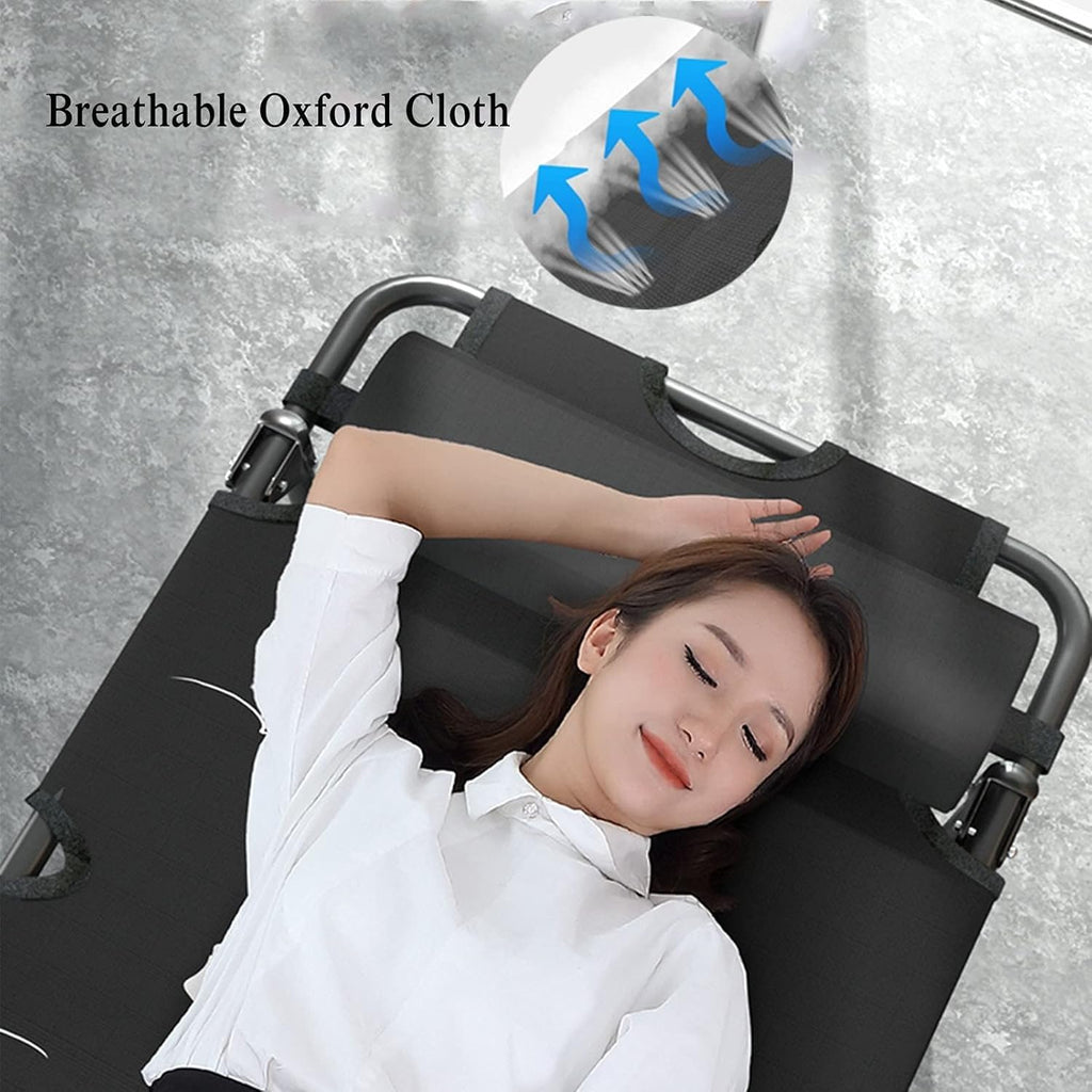 Padded Lounge Chair Wider Armrest Adjustable Portable Recliner with Head Support Bar Support 150KG Progress