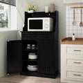 ARTPOWER 54" Kitchen Microwave Cabinet/Stand with Storage and Drawers, Pantry Storage Cabinet with Hutch & Adjustable Shelves for Kitchen, Dining Room, Living Room, Hallway in Black