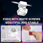 76 Set Fixed Light Clips for Govee H705 Outdoor Lights, Mounting Brackets with Screws for Govee H705 String Lights, Comes with 160 Screws & Screwdriver (76, White)