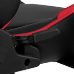 Flash Furniture X20 Fully Reclining LeatherSoft Racing Style Gaming Chair with and Lumbar Pillows, Ergonomic Padded Swivel Computer Chair, Red/Black