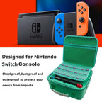 Carrying Case for Nintendo Switch,Portable Travel All Protective Hardshell Storage Case Compatible with Switch OLED Model for Switch Console, Pro Controller, Switch Dock with 21 Games Cards Slots