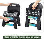 ACSTEP Folding Kids Step Stool with Back Support for Kids,9" Plastic Kids Chair for Outdoor or Indoor Kitchen Step Stools and Bathroom Stool for Toddlers Boys Girls