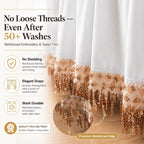 Wrap Around Ruffle Bed Skirt, Queen Size Beds Skirts, Bedskirt Elastic Dust Ruffled with Adjustable Belts, Tassel and Embroidered Bed Frame Cover (Tassel, 59"×79")