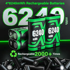 Rechargeable Xbox Controller Battery Pack for Xbox one/Xbox One S/Xbox X/Xbox Elite/Xbox Series X|S, 4x6240mWh Batteries Pack for Xbox Accessories Kits, Xbox 360 Console