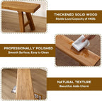 Narrow Entryway Bench Farmhouse Wood End of Bed Bench 20" 32" 39" 47" 55" 63" 71" 79" Sturdy Stable Skinny Long Benchs for Bedroom Hallway Dining Room Porch Easy to Assemble Natural Finish(47")