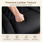 Big and Tall Office Chair with Flip Armrests for Pets and Cross Legged Sitting, Reclining Ergonomic Computer Desk Chair with Foot Rest, Wide Seat PU Leather Executive Chair, 135° Recline Silent Wheels