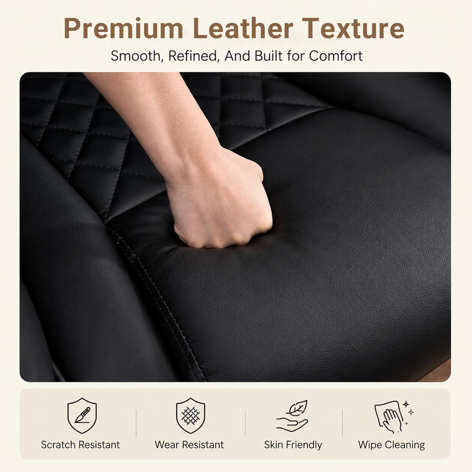 Big and Tall Office Chair with Flip Armrests for Pets and Cross Legged Sitting, Reclining Ergonomic Computer Desk Chair with Foot Rest, Wide Seat PU Leather Executive Chair, 135° Recline Silent Wheels