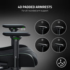 Razer Enki Gaming Chair: All-Day Comfort - Built-in Lumbar Arch - Optimized Cushion Density - Dual-Textured, Eco-Friendly Synthetic Leather - Reactive Seat Tilt & 152-Degree Recline - Black/Green