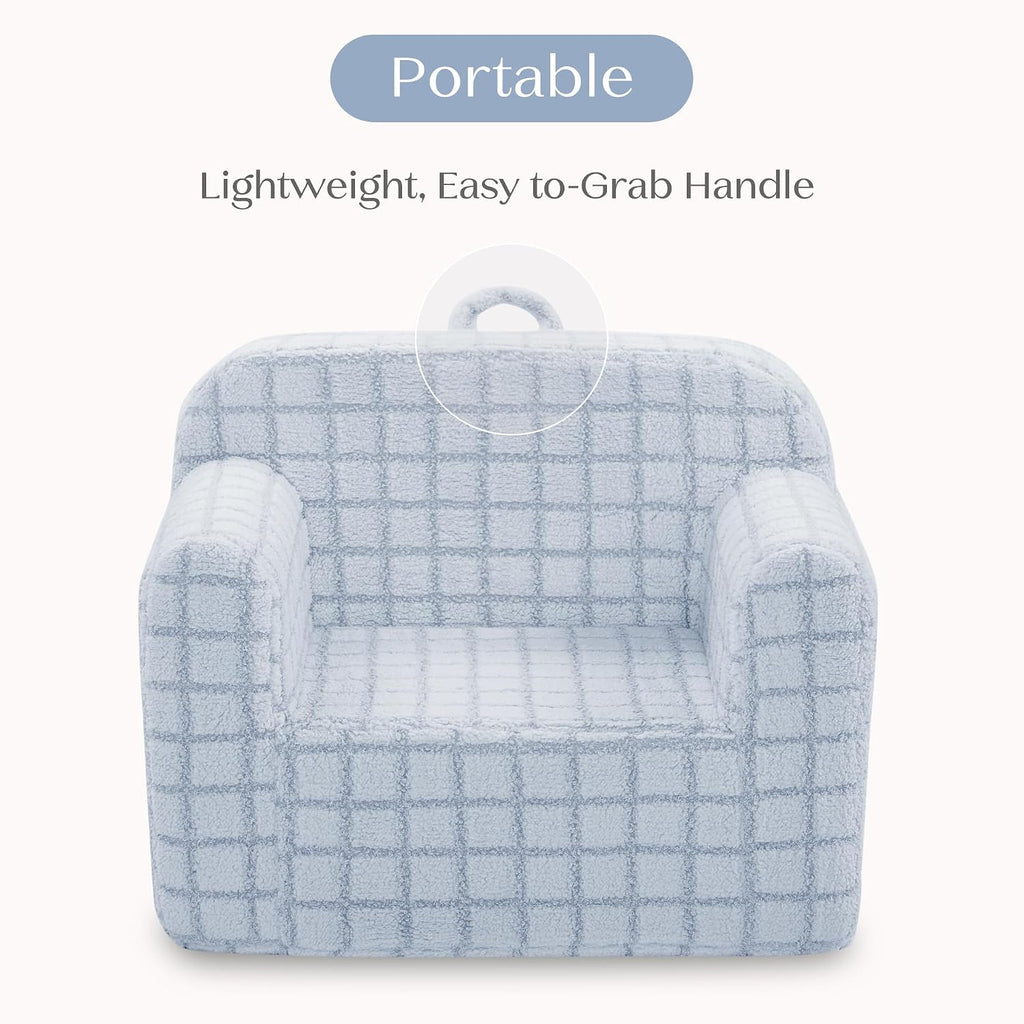 Delta Children Checkered Cozee Chair, Blue
