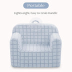 Delta Children Checkered Cozee Chair, Blue