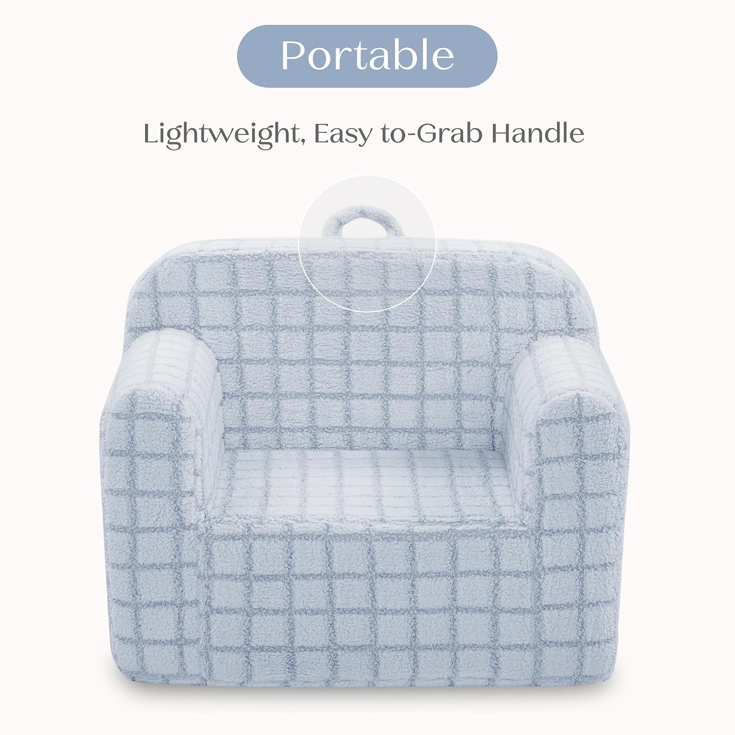 Delta Children Checkered Cozee Chair, Blue