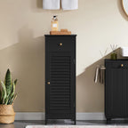 Yaheetech 34.5”H Bathroom Storage Cabinet, Narrow Floor Cabinet with 1 Drawer & 1 Door,Slim Storage Organization for Bathroom,Living Romm,Hallway,Corner,Small Space,Black