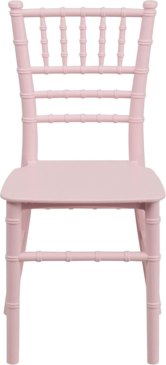 Flash Furniture Hercules Series Children's Resin Event Chairs, Commercial/Residential All Occasion Chairs for Kids, 330 lb. Static Weight Capacity, Set of 10, Pink