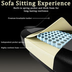 Gaming Chair with Pocket Spring Cushion and Footrest, Ergonomic Computer Chair for Adults, Breathable PU Leather Game Chair