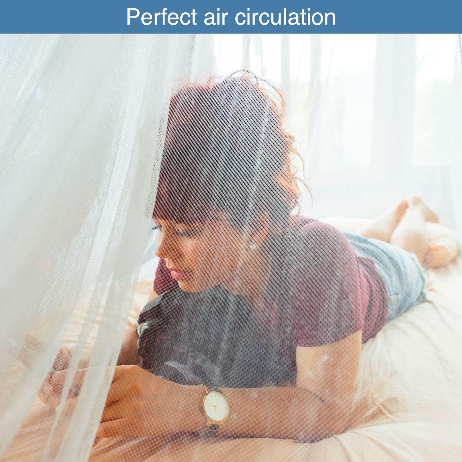 Mosquito Net for Single to King-Sized Beds – Fully-Enclosed Bed Canopy for Travel or Decoration – Free Bag, Hanging Kit & Adhesive Ceiling Hooks for Easy Setup