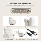 HULALA HOME Glider Recliner Nursery Chair with Adjustable Headrest and Lumbar Support, Modern Power Recliner with USB Port and Nightlight, Swivel Rocker Glider for Nursing Room Bedroom, White