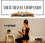 SPOKO Meditation Bench Chair, Travel Version, The Original Posture Certified Wood Kneeling Stool, Best Ergonomic Wooden Chair, Perfect Seat for Yoga, Prayer, Seiza