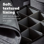 storageLAB China Storage Containers, Containers for Organizing, Hard Shell Case, Felt Plate Dividers, Moving Supplies, Storage Box, Wine, Dishes, Glasses Storage, Charger Plates Storage Containers