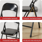 Folding Chairs, Indoor Outdoor Plastic Commercial Stackable Foldable Guest for Events Office Wedding(Rose Red)