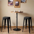 Furmax 30 Inch Metal Bar Stools Set of 4, Counter Height Stools, Industrial Bar Chairs Patio Stool Stackable Stool for Kitchen/Dining Room/Indoor Outdoor(Dark Black, 30'' Backless)