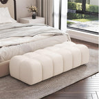 Modern Fabric Bed end Bench Long Bedroom Dressing Room Sofa Entryway(Medium)