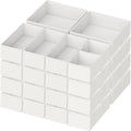 Criusia Drawer Organizer Clothes, 24 Pack Dresser Organizer for Baby Clothes, Underwear, Sock- Foldable Closet Organization and Storage Dividers Bins for Nursery, Bedroom and Dorm (White)