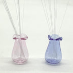 2 PCS Cat Whisker Vase, Miniature Glass Whisker Vase, Mini Vases, Dollhouse Accessories (Pink, Purple)