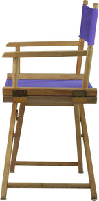 Casual Home 200-00/021-41 Director Chair 18" - Classic Height Natural Frame/Purple Canvas