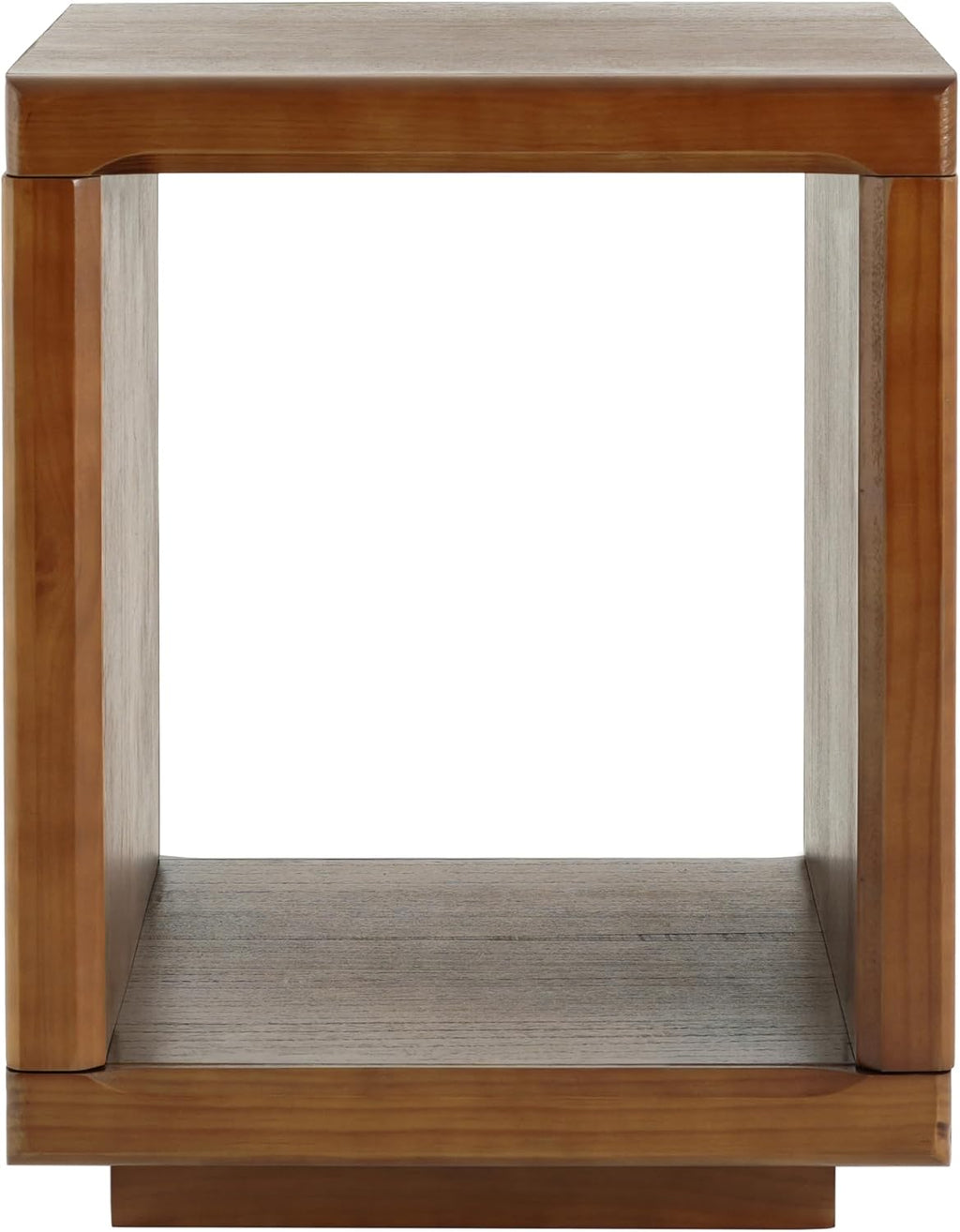 Christopher Knight Home Cubes Modern Coffee Table with Storage, Wooden Square Side Table, Living Room Sofa End Table, Walnut