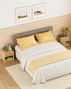 Small Nightstand, Modern Night Stand, Bedside Table with Drawer and Open Shelf, Cube Design, Small Side Table for Bedroom, Living Room, Oak