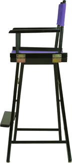 Casual Home 230-02/021-41 Black Frame-Purple Canvas Director Chair 30" - Bar Height BlackFrame