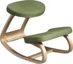 Adjustable Ergonomic Kneeling Chair with Padded Seat and Backrest, Posture Correcting Knee Chair for Office Desk, Comfortable Floor Sitting Alternative (Green)