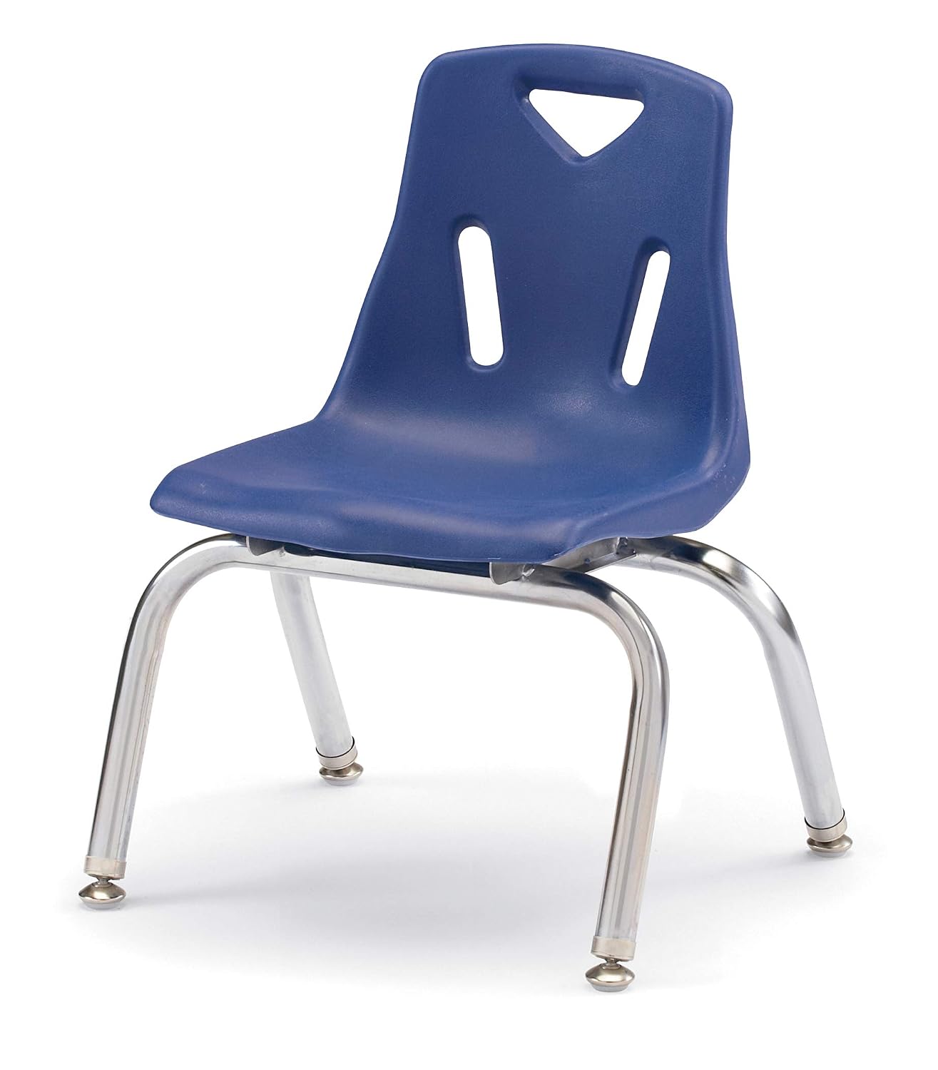 Jonti-Craft Berries 8140JC6003 Stacking Chairs with Chrome-Plated Legs, 10" Height, Blue, Pack of 6