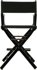 Casual Home 24" Director's Chair Black Frame-with Black Canvas, Counter Height