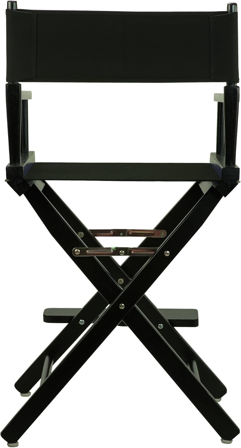 Casual Home 24" Director's Chair Black Frame-with Black Canvas, Counter Height