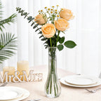 Glass Bud Vases for Centerpieces, 6 Pack Clear Small Flower Vases for Wedding Decorations and Indoor Home Decor, Hurricane Candle Holder for Table Shelf, Party