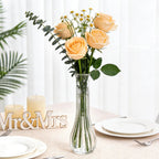 Glass Vases for Centerpieces, 12 Pack Clear Flower Vases for Wedding Decorations and Indoor Home Decor, Hurricane Candle Holder for Table Shelf, Party