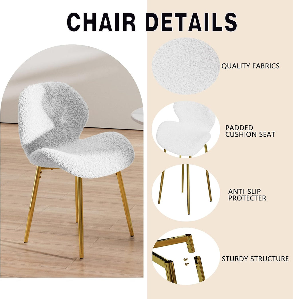 Round Dining Table Set, 31.5'' Modern Dining Table Set for 2, Dining Room Round Table and Chairs Set, 3 Piece Kitchen Table and Chairs Set for Kitchen Dining Room, Office, Coffee Shop